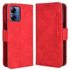 LN 5card flip wallet Moto G14 Red